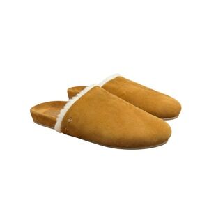 Beek Apalis Shearling Mules Women SZ 7 Brown Cozy Comfort Suede Lounge wear Soft